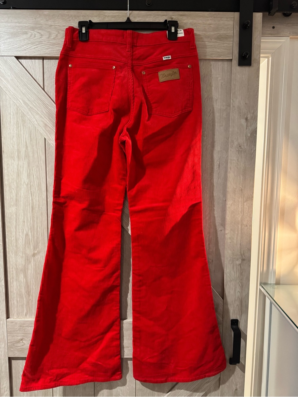 Wrangler Red Corduroy Wide-Leg Jeans - Picture 2 of 3